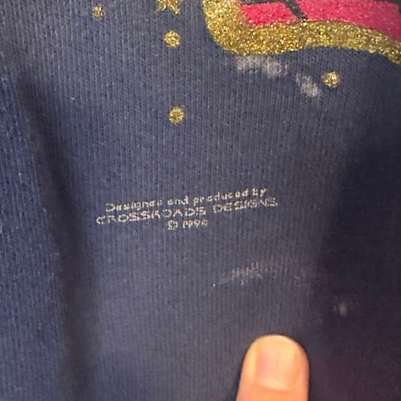 Vintage 90s Fruit of the Loom Santa & Me Christmas Crewneck Sweatshirt Size XL - Picture 5 of 10